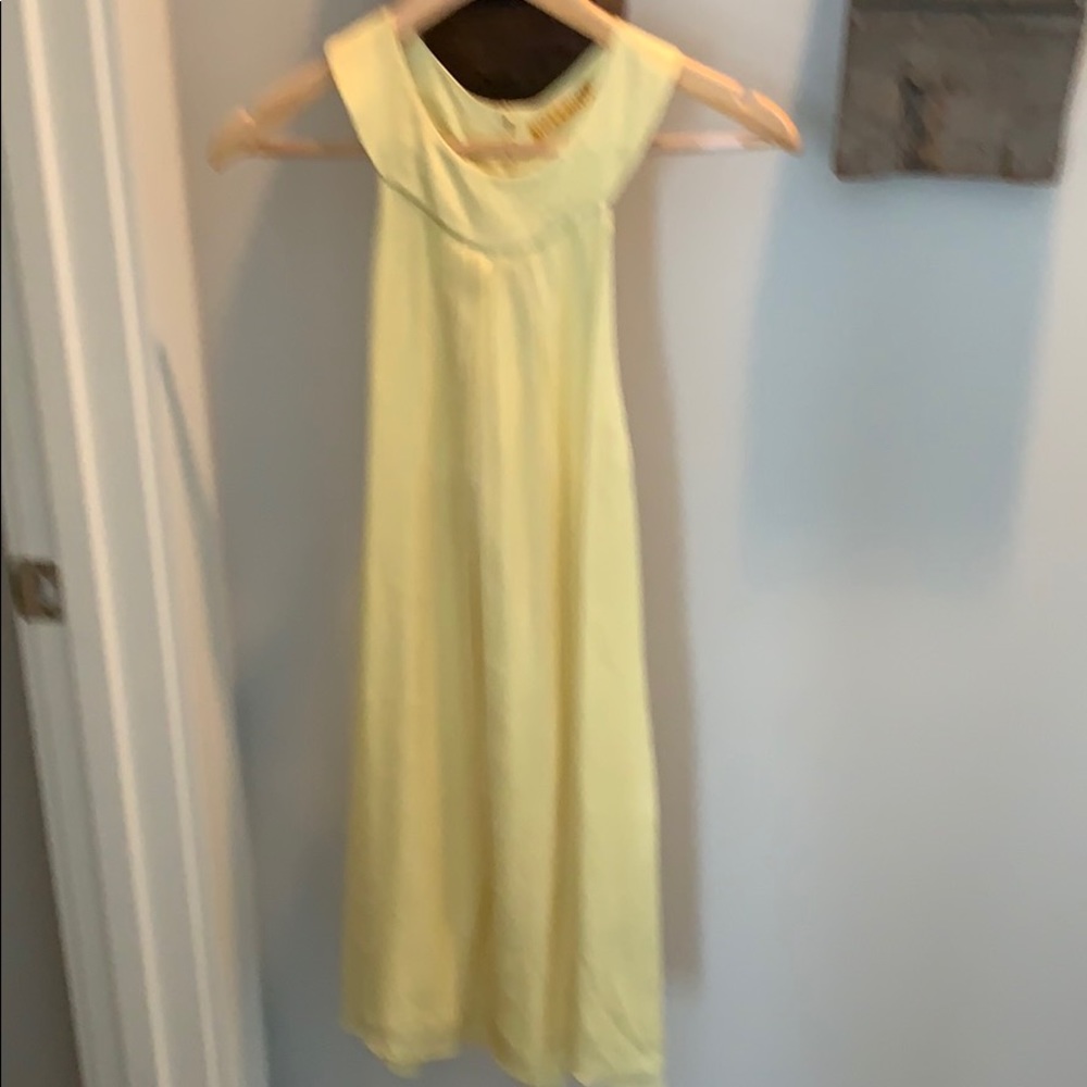 Alice and Olivia silk buttercream dress